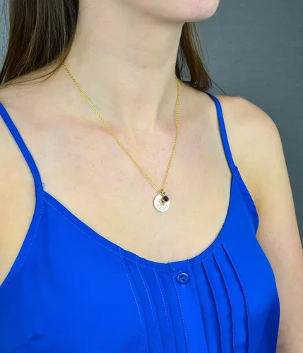 Vista 6 de Paw Print Necklace with birthstone, personalized paw print necklace, pet necklace, in memory of dog, pet memorial jewelry memorial jewelry