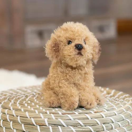 Vista 2 de DEMDACO Labradoodle - Puf de peluche para niños de 5.5 pulgadas, color marrón claro