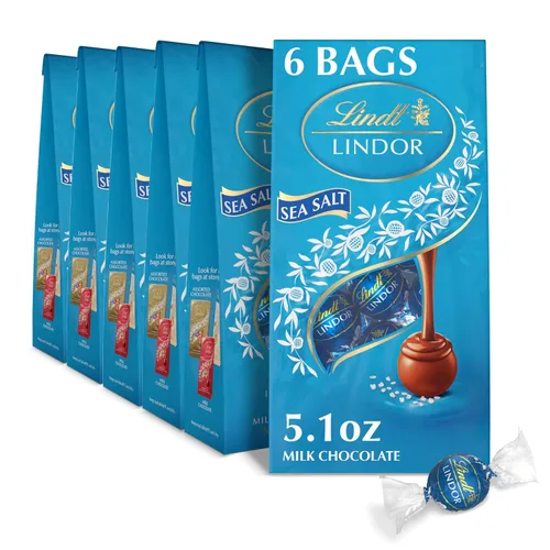 Vista 77 de Lindt Lindor - Trufas de chocolate extra oscuro 60 %, caramelo de chocolate negro con centro de trufa suave y derretida, ideal para regalar, 5.1