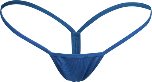 Vista 6 de Justgoo Tanga sexy para mujer, tanga con micro espalda, ropa interior de tiro bajo con espalda en T