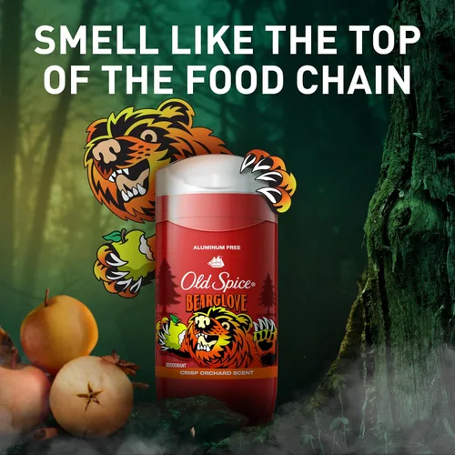 Vista 7 de Old Spice Desodorante sin aluminio para hombres, protección contra olores 24/7, frescura 24/7 y aroma duradero, aroma Bearglove, 3.0 onzas con gel