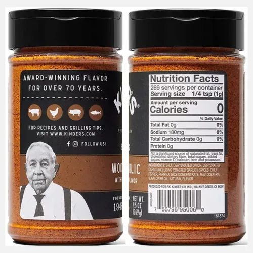 Vista 2 de Grehge ng Woodfired Ajo Rub con sabor ahumado a madera dura (9.5 onzas) es libre de gluten, sin OMG y sin adición MSG, apto para dieta cetogénica
