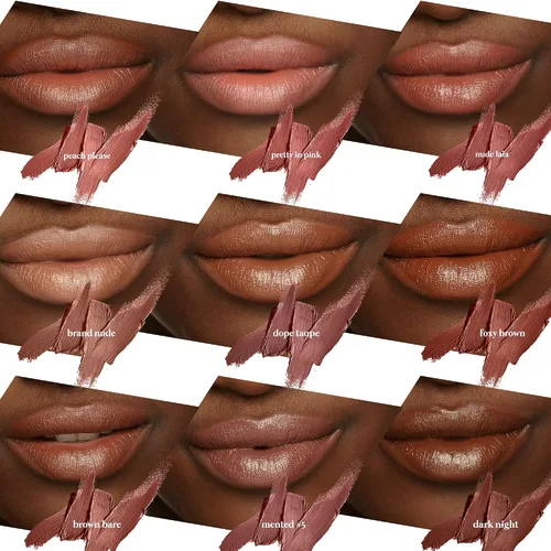 Vista 3 de Mented Cosmetics - Lápiz labial nude para mujeres, lápiz labial semimate de larga duración, hidratante vegano, sin parabenos y libre de crueldad
