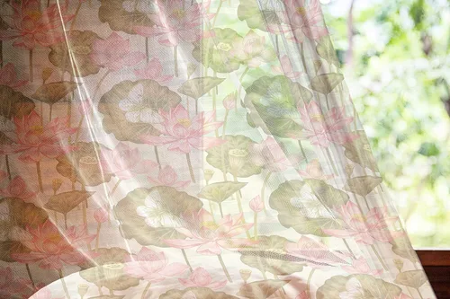 Vista 50 de Ambesonne Cortinas de tul Eiffel con bolsillo para barra, globos retro de corazón de café, remolinos de hito francés, cortina transparente