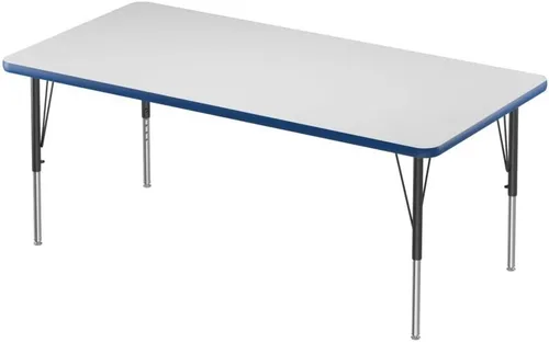 Vista 17 de Correll - Mesa rectangular de 24 x 36 pulgadas, mesa de actividades superior de borrado en seco, altura ajustable (19 a 29), laminado de alta