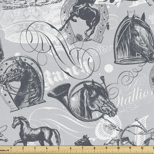 Vista 81 de Ambesonne - Tela de Dragón por The Yard, diseño de estilo de dibujos animados para niños con patrón de animales, dragones de colores, obra de arte