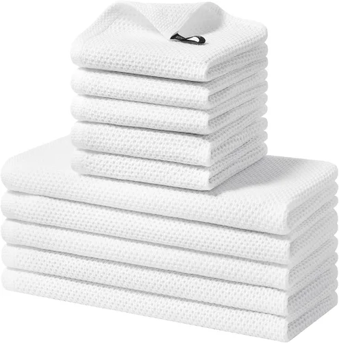 Vista 52 de Homaxy Juego de toallas y paños de cocina 100% algodón, 30 x 30 centímetros y 33 x 71 centímetros, juego de 8 toallas de cocina ultra suaves