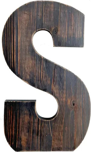 Vista 25 de Arte de pared con letras grandes para sala de estar, baño, dormitorio y decoración del hogar, letras rústicas de casa de campo para apellidos
