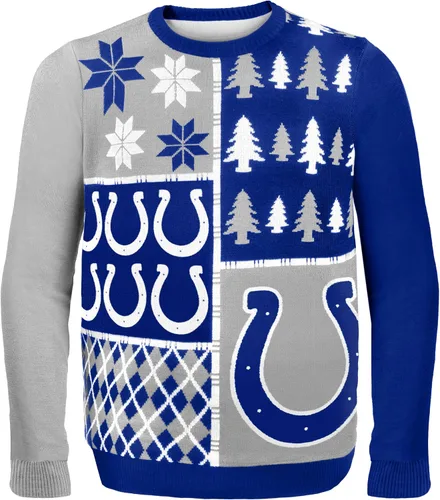 Vista 22 de FOCO NFL Unisex-Adult NFL Busy Block Ugly Sweater