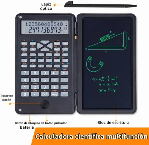 Vista 3 de Calculadora científica con tableta de escritura LCD para la escuela