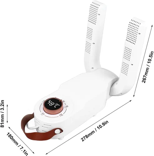Vista 7 de Secador de zapatos, secado rápido, desodorizante, secado rápido, súper silencioso, sobrecalentamiento, calentador de zapatos de diseño plegable