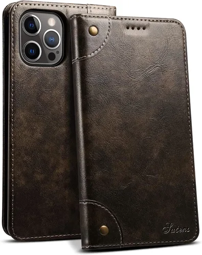 Vista 8 de SINIANL Funda Compatible para iPhone 13 de Cuero, Funda Tipo Cartera con Diseño de Libro, Cierre Magnético, Soporte, Ranuras para Tarjetas, Tapa Azul