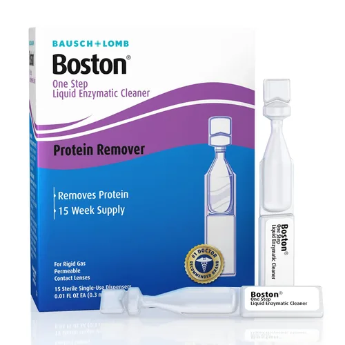 Vista 4 de Bausch & Lomb Boston One Step Enzymatic Cleaner, Proteínas Remover 3.60 ml líquido (Pack de 3)