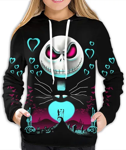 Vista 4 de Sudadera con capucha 3D de moda para cosplay, suéter para hombre y mujer, Negro 01