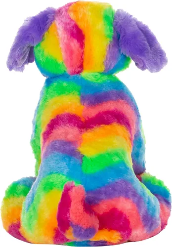 Vista 2 de MUOVE Animales de peluche para perros, juguete de peluche de cachorro arcoíris, lindo juguete de peluche colorido para niños, juguete de peluche