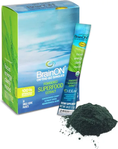 Vista 2 de E3LIVE BrainON - E3AFA concentrado - Singles On-The-Go - Caja de 30