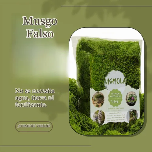 Vista 8 de USMOLA Musgo falso de 3.5 onzas para plantas de interior, musgo artificial para centros de mesa, jardines de hadas, terrarios, césped sintético