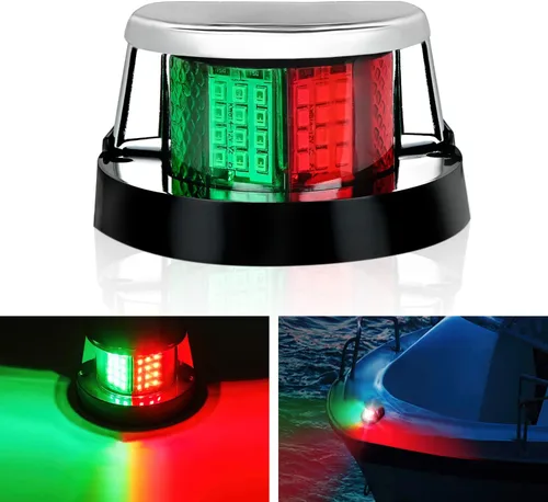 Vista 12 de Nilight - Luz de navegación para barco, 2 unidades, 8 LED, luces de lazo rojo y verde Luz de navegación 8LED- 2 piezas