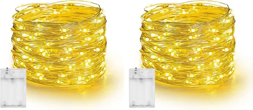 Vista 16 de Dazzle Bright - Guirnalda de luces de hadas de Halloween, 60 luces LED de 20 pies de alambre de cobre a batería y resistente al agua, decoraciones