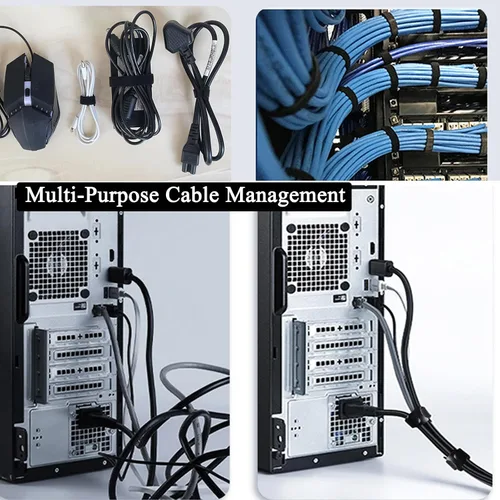 Vista 4 de 60 bridas mixtas para cables, 4 pulgadas + 6 pulgadas + 8 pulgadas, bridas de cable, correas de cable, organizador de cables, ajustable, resistente