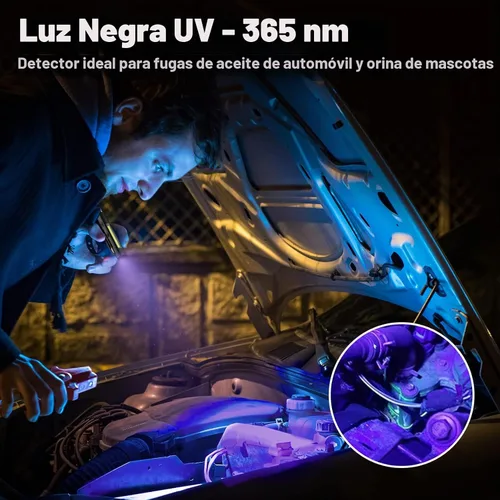 Vista 2 de WORKPRO Luz recargable de la pluma, linterna LED de 450 lúmenes con luz UV Negro