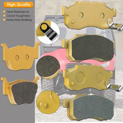 Vista 5 de Pastillas de freno de disco de cerámica delanteras y traseras resistentes para Honda Pioneer 700 500 700-4 2014-2021 Reemplazar 06435-HN8-016