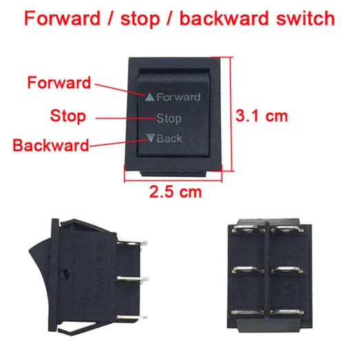 Vista 2 de 2 piezas de accesorios de interruptor de cambio de parada hacia atrás, interruptor de piezas de repuesto para automóviles con alimentación eléctrica