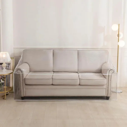 Vista 7 de STONECREST - Funda de plástico para silla reclinable, vinilo transparente, impermeable, protector de muebles que rasca para mascotas, funda
