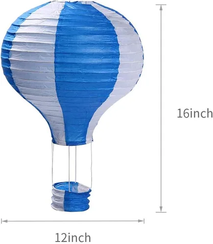 Vista 2 de Juego de 6 globos de linternas de papel para decoración de bodas, cumpleaños, compromisos, fiestas de Navidad