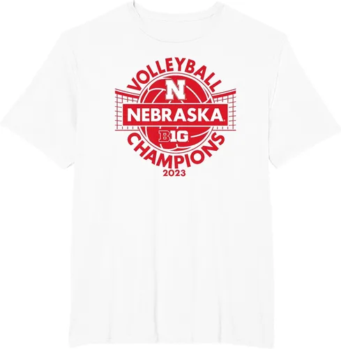 Vista 25 de Nebraska Cornhuskers Big Ten Champs 2023 Women's Volleyball T-Shirt