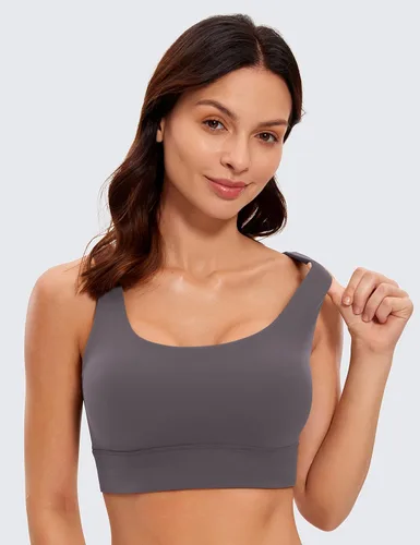 Vista 66 de CRZ YOGA Butterluxe - Brasier deportivo con espalda en U para mujer, cuello redondo, acolchado, de bajo impacto, para yoga, entrenamiento