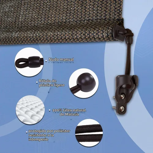 Vista 5 de Kit elástico + soporte inalámbrico, accesorios de instalación de repuesto universales para sombrilla de interior/exterior y persianas enrollables