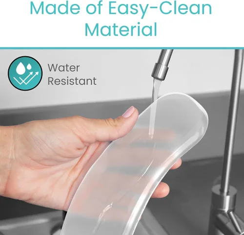 Vista 4 de Vive - Funda de cojín de gel para asiento de inodoro - Almohadilla elevada y acolchada para sillas alargadas, estándar y para inodoro