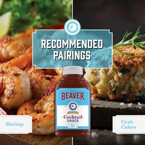Vista 3 de Beaver Brand - Salsa de cóctel con rábano picante recién rallado, 13 onzas, salsa de cóctel de mariscos y camarones