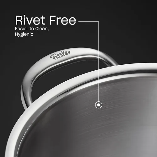 Vista 7 de Fissler M5 Pro-Ply - Sartén de acero inoxidable de 5 capas, 3 cuartos de galón, con tapa de metal