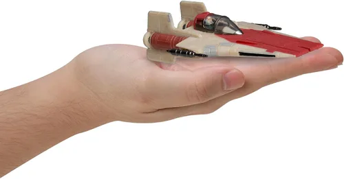 Vista 2 de Star Wars Micro Galaxy Squadron A-Wing - Vehículo de clase de armadura ligera de 3 pulgadas con accesorio de micro figura de 1 pulgada