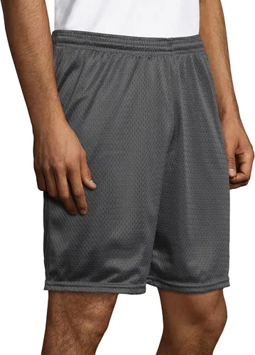 Vista 3 de Hanes - Pantalones cortos deportivos de malla con bolsillo para hombre, pantalones cortos de rendimiento para hombre, entrepierna de 9 pulgadas