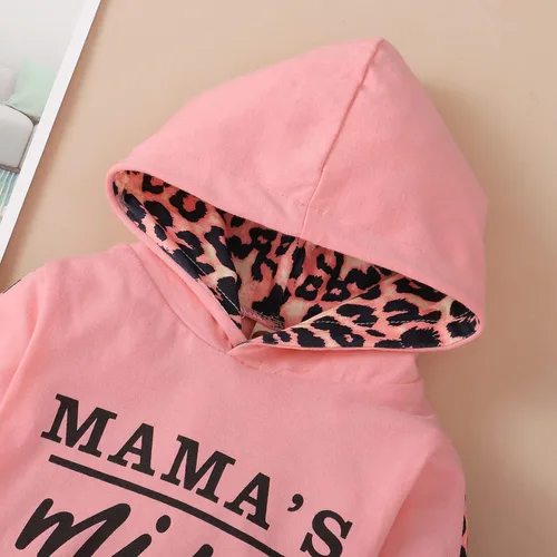 Vista 4 de Conjunto de ropa para bebé recién nacido, sudadera con capucha y pantalones, diadema para niña pequeña