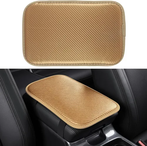 Vista 15 de Amiss almohadilla para consola central del auto, ajuste universal, impermeable, funda para la caja del reposabrazos del asiento, de piel sintética