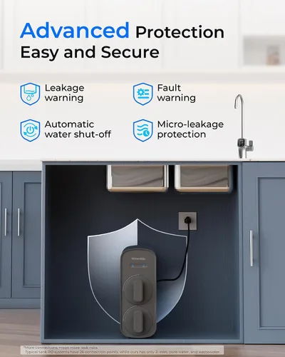Vista 8 de Waterdrop G5P700 - Filtro de agua por ósmosis inversa, Certificado NSF/ANSI 58 y 372, Sistema de ósmosis inversa de flujo rápido de 700 GPD, Sistema