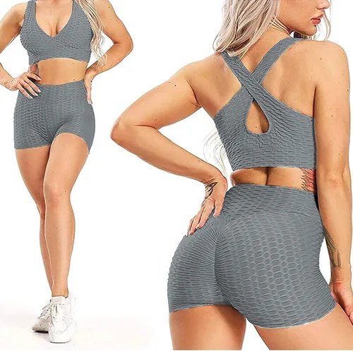 Vista 2 de HJYUZP Wide Leg Yoga Pants for Women Waisted Women Shorts High Lifting Short Yoga Butt Yoga Pants for Women Loose Fit Low