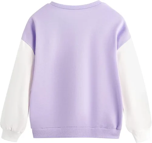 Vista 2 de SOLY HUX Sudadera de manga larga con estampado de letras y bloques de color para niña