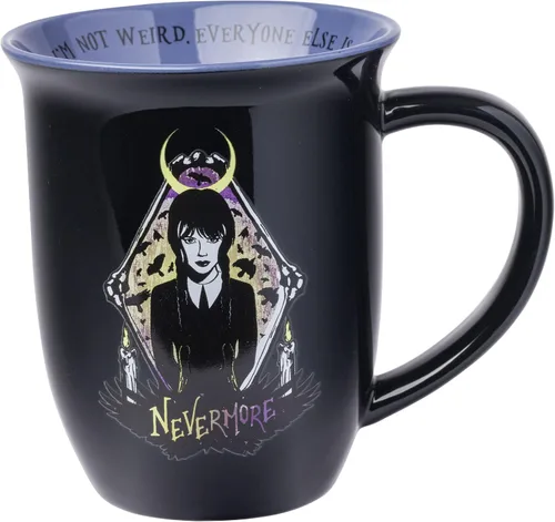 Vista 9 de Silver Buffalo Wednesday We Wear - Taza de cerámica negra, 20 onzas