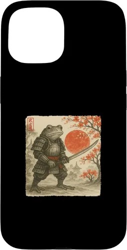 Vista 6 de Frog Samurai Japanese Warrior Costume Sumi-e Art Funny Case for iPhone 16