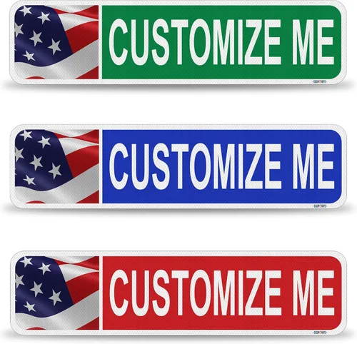 Vista 16 de Street Signs - Letreros personalizados con diseño de oso Diseña tu letrero de calle personalizado con color, símbolo de animal, fuente, palabras