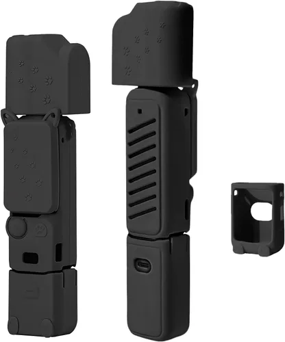 Vista 17 de Funda protectora para cámara DJI Osmo Pocket 3/Xtra Muse, funda de silicona suave con 2 protectores de pantalla y lente, accesorios de cuerpo