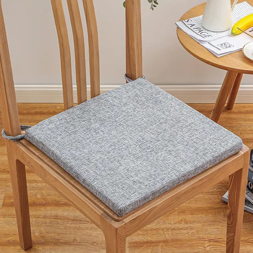 Vista 3 de Cojín de asiento con infusión de gel para efecto refrescante, cómoda silla de lino y algodón, alivia el dolor, diseño de correa de presión, espuma