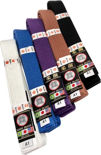 Vista 5 de Ronin BJJ Gi Belt Cinturón de Jiu Jitsu brasileño Tela de poliésteralgodón