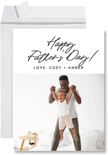 Vista 11 de Andaz Press Tarjeta de felicitación para el día del padre de 8.5 x 11 pulgadas con sobre, tarjeta jumbo para el día del padre de esposa, tarjeta
