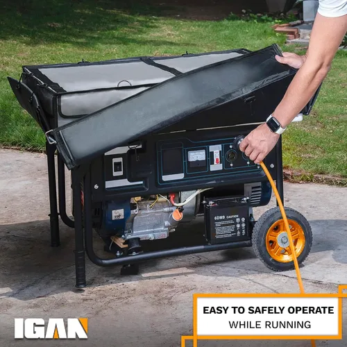 Vista 5 de IGAN - Cubiertas protectoras para generador en funcionamiento Pro-Max para la mayoría de generadores de 3500 a 12000 W - Cubiertas para generadores